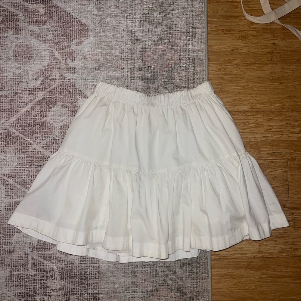 Abercrombie White Poplin Mini Skirt